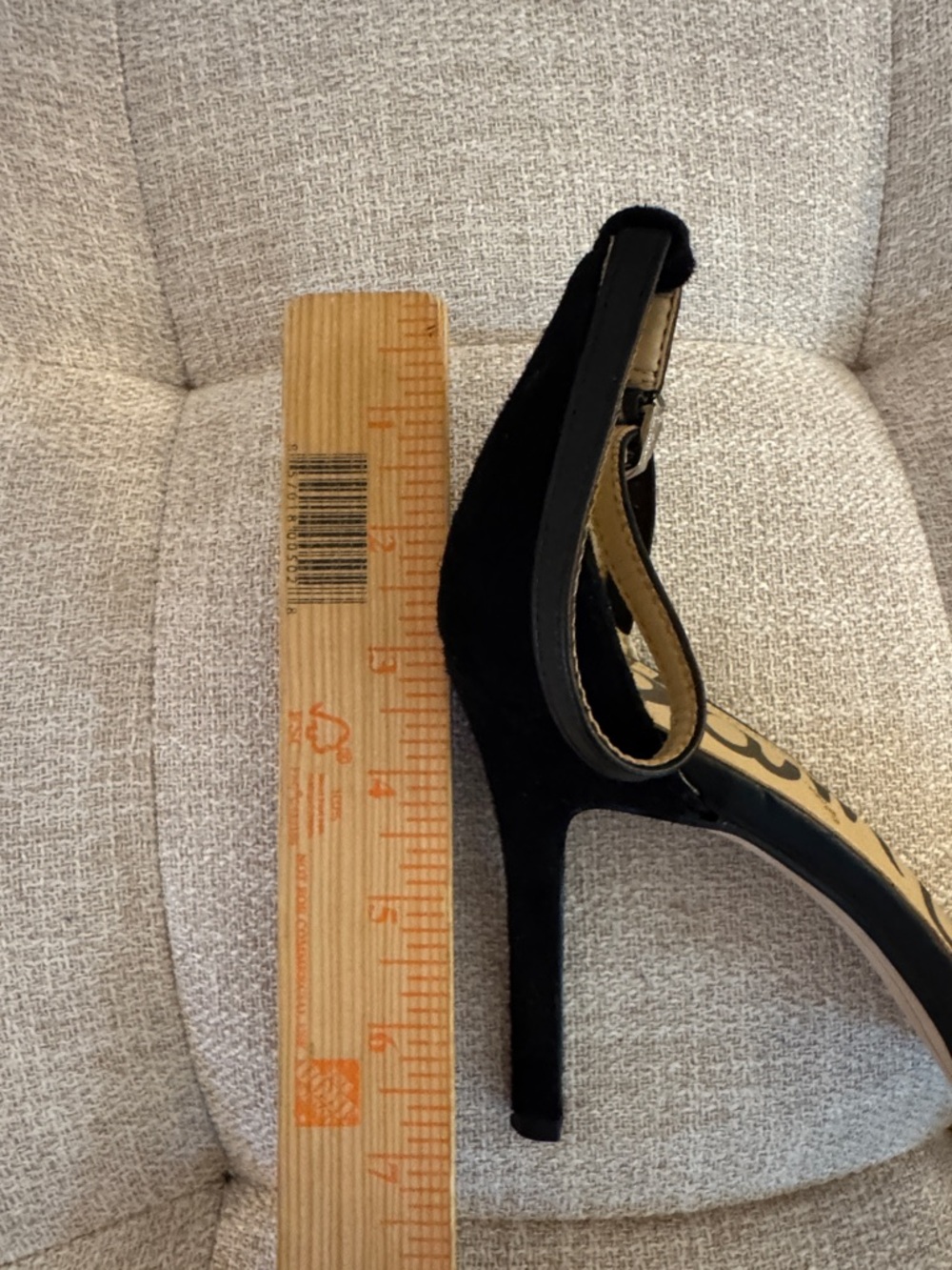 Sam Edelman Harlow Sz 10 Black Suede D’Orsay Heels Ankle Strap Pointed Toe - Picture 7 of 7